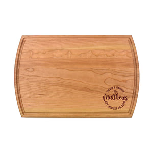 WOOD CUTTING BOARD WITH JUICE GROOVE