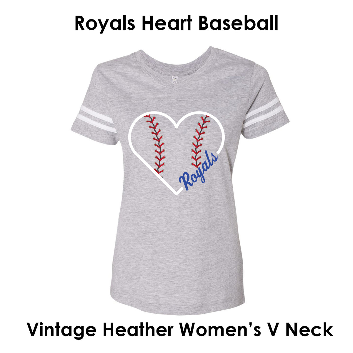 Heart Royals Baseball Tee – The Mark-It Shop