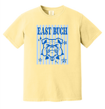 Load image into Gallery viewer, East Buchanan Striped Comfort Color Tee (Wall Print #8)