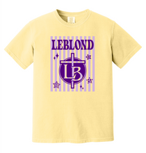 Load image into Gallery viewer, Bishop LeBlond Striped Comfort Color Tee (Wall Print #44)