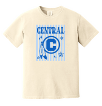 Load image into Gallery viewer, Central Striped Comfort Color Tee (Wall Print #20)
