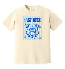 Load image into Gallery viewer, East Buchanan Striped Comfort Color Tee (Wall Print #8)