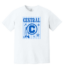 Load image into Gallery viewer, Central Striped Comfort Color Tee (Wall Print #20)