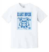 Load image into Gallery viewer, East Buchanan Striped Comfort Color Tee (Wall Print #8)