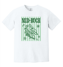 Load image into Gallery viewer, Mid Buchanan Striped Comfort Color Tee (Wall Print #80)
