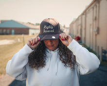 Load image into Gallery viewer, Highly Favored Embroidered Foam Trucker Hat