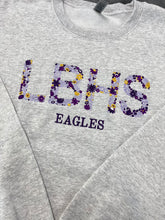 Load image into Gallery viewer, Bishop LeBlond High School Embroidered Floral Crewneck