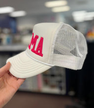 Load image into Gallery viewer, MAMA 3D Embroidered Foam Trucker Hat with Braided Stitch