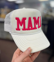 Load image into Gallery viewer, MAMA 3D Embroidered Foam Trucker Hat with Braided Stitch