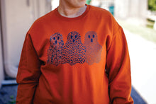 Load image into Gallery viewer, Burnt Orange Patterned Ghost Crewneck Sweatshirt