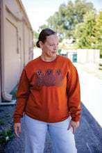Load image into Gallery viewer, Burnt Orange Patterned Ghost Crewneck Sweatshirt