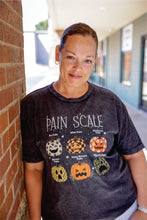 Load image into Gallery viewer, Pain Scale Distressed Tee | Halloween Themed Tee for Nurses