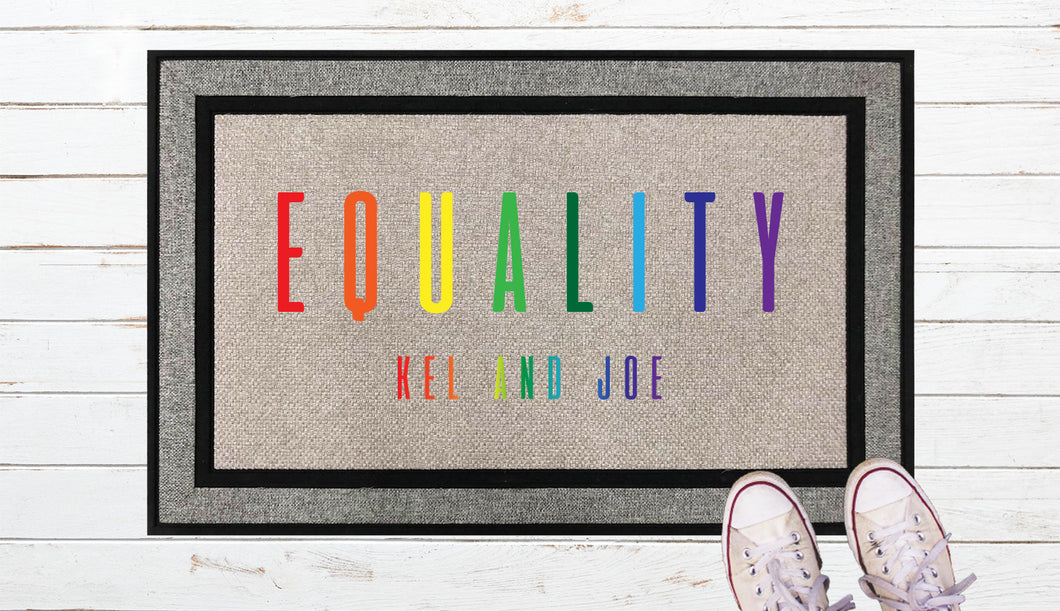 Equality Pride Door Mat