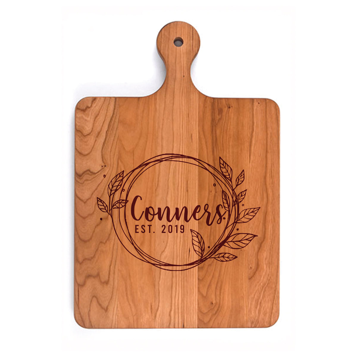 Wooden Cutting Board w/ Handle & Rounded Edges | Personalized – The ...