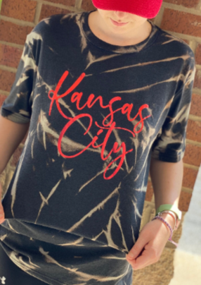 Kansas City Bleached Soft Tee – The Mark-It Shop