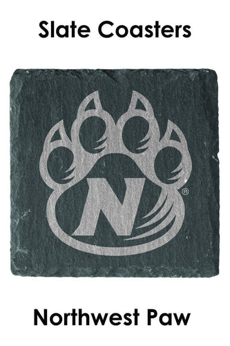 Northwest Paw Set of 4 Slate Coasters