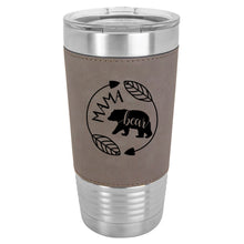 Load image into Gallery viewer, Mama Bear Leather Tumbler